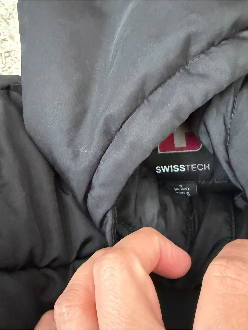 Kids Black Hooded Puffer Jacket